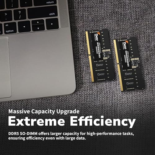 DDR5 SODIMM 32GB Kit 16GBx2 Laptop RAM 5600MHz PC5-44800 CL46 1.1V 262-Pin Non-ECC unbuffered dimm, Notebook Memory Module
