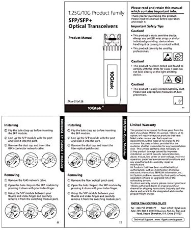 10Gtek 10GBase-T SFP+ to RJ-45 Transceiver, 10Gbe SFP+ Copper Ethernet CAT6a Module, up to 30m, for Cisco SFP-10G-T-S, Ubiquiti UniFi, Fortinet, TP-Link and More|B01KFBFL16