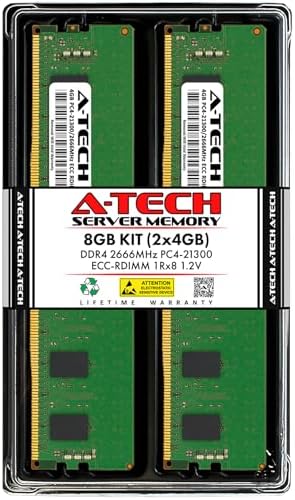 A-Tech 64GB Kit (2x32GB DDR4 2666MHz PC4-21300 ECC RDIMM 2Rx4 Dual Rank 1.2V ECC Registered DIMM 288-Pin Server & Workstation RAM Memory Upgrade Modules (A-Tech Enterprise Series