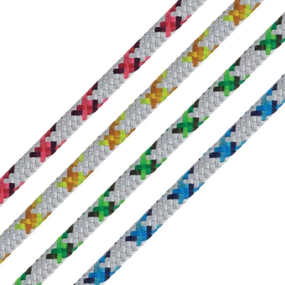 Samson Rope 4.35017E+11 Samson Rope 435016805030 Samson 435016805030 XLS3 Yacht, Braid, 1/4" (6mm) x 500', White w/Blue Tracer