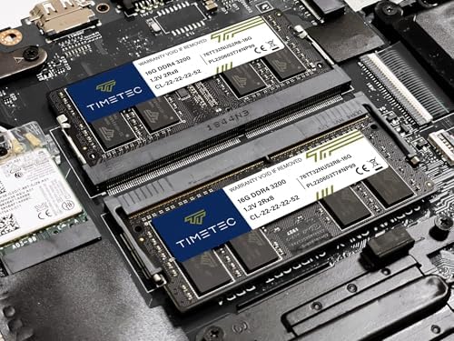 Timetec 16GB DDR4 3200MHz (or 2933MHz or 2666MHz) PC4-25600 Non-ECC Unbuffered 1.2V CL22 2Rx8 Dual Rank 260 Pin SODIMM Laptop Notebook PC Computer Memory RAM Module Upgrade|B098TXZY34