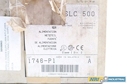 ALLEN BRADLEY 1746-P1 SLC 500 Power Supply Module SER A|B01KYAOKEM