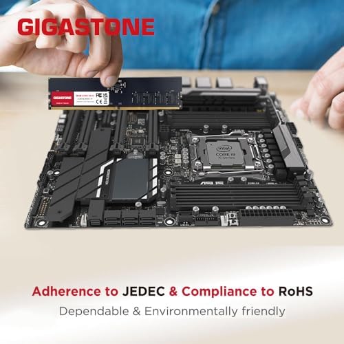 【DDR5 RAM】 GIGASTONE 32GB Kit (2x16GB) DDR5 4800MHz PC5-38400 CL 40-40-40-77 1.1V UDIMM 288 Pin Unbuffered Non ECC PC Desktop Memory Module Upgrade|B0CB38GYPZ