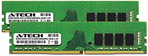 A-Tech 16GB (2x8GB) DDR4 2666 MHz UDIMM PC4-21300 (PC4-2666V) CL19 DIMM Non-ECC Desktop RAM Memory Modules|B07KGMC6QQ