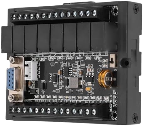 OVAQUIXI PLC Controller Board, DC 24V Programmable Logic Controller Module Rail Type Housing with Relay Output TTL and RS232 Ports|B0G44HH9FJ