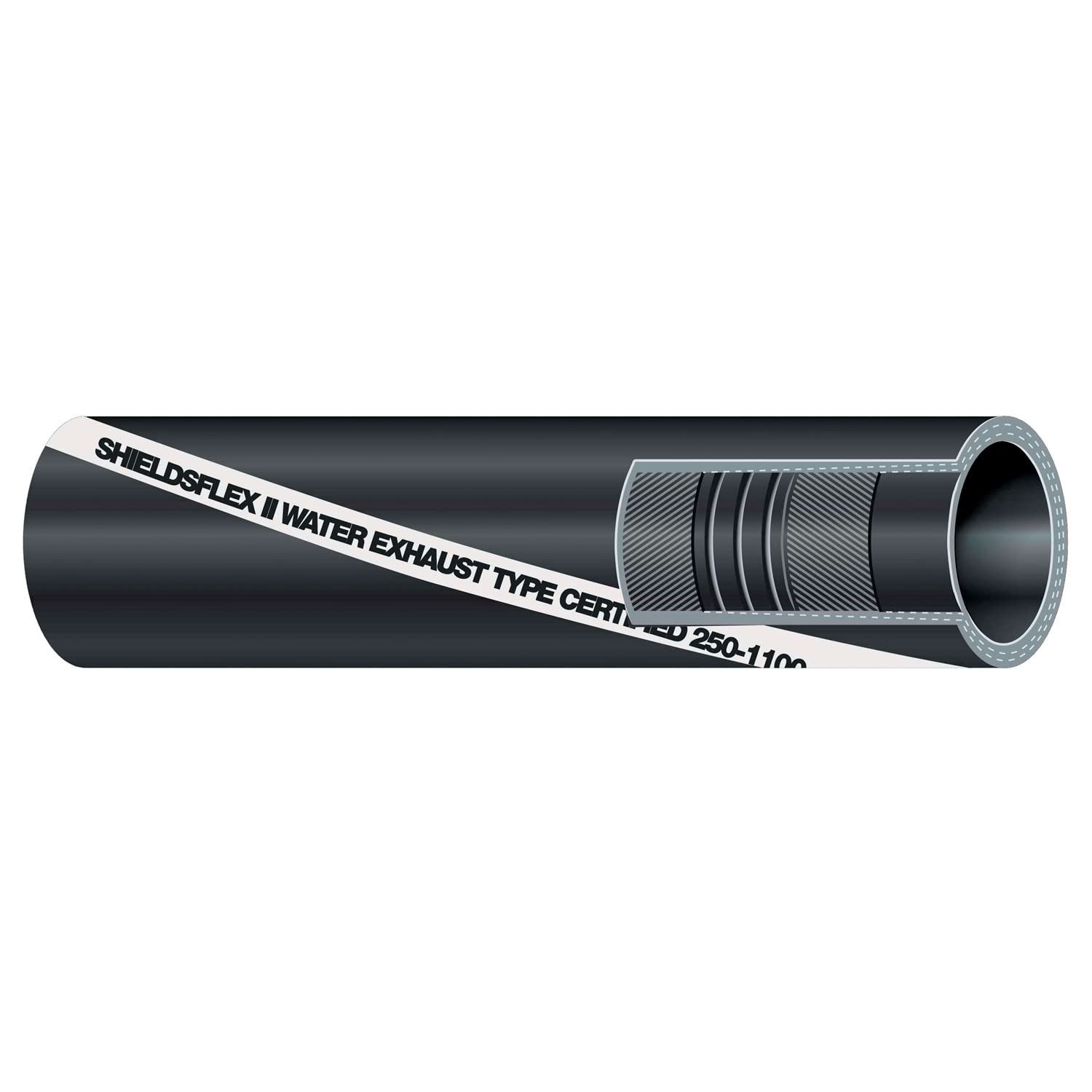 Shield 16-250-0584 Shields Marine Shieldsflex 2 Water Exhaust Series 250 Hose w/, Wire