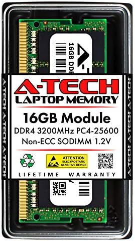 A-Tech 32GB (2x16GB) DDR4 3200 MHz SODIMM PC4-25600 (PC4-3200AA) CL22 Non-ECC Laptop RAM Memory Modules|B08KTRP13V