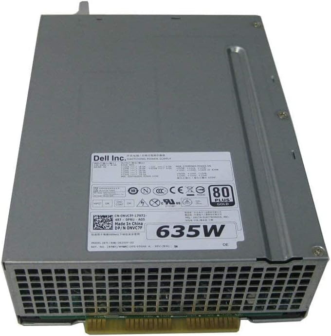 Dell PSU NVC7F Precision T5600 T3600 635W Power Supply Unit Delta D635EF-00 DPS-635AB (Renewed)|B086WMT2B6
