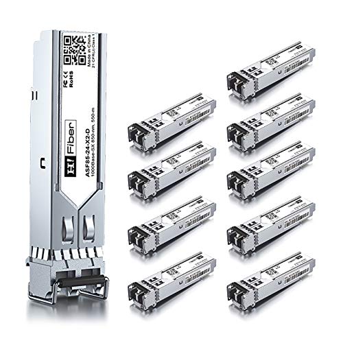 H!Fiber 1.25G Single Mode SFP LC Module, 1000Base-LX/LH Fiber Transceiver for Cisco GLC-LH-SMD, Meraki, Ubiquit UniFi, TP-Link, Fortinet, Intel, Netgear, Mikrotik and More (SMF,1310nm,20km,DDM) 2 Pack|B07B4B33N6