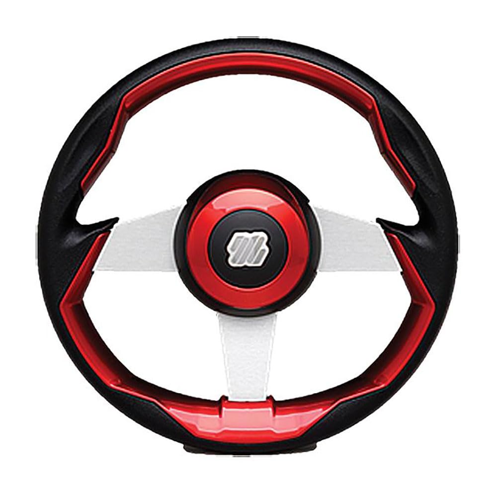 Uflex GRIMANI R/S Uflex Steering Wheel, Red w/Silver Spokes