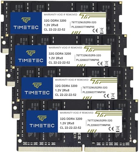 Timetec 16GB DDR4 3200MHz (or 2933MHz or 2666MHz) PC4-25600 Non-ECC Unbuffered 1.2V CL22 2Rx8 Dual Rank 260 Pin SODIMM Laptop Notebook PC Computer Memory RAM Module Upgrade|B098TXZY34