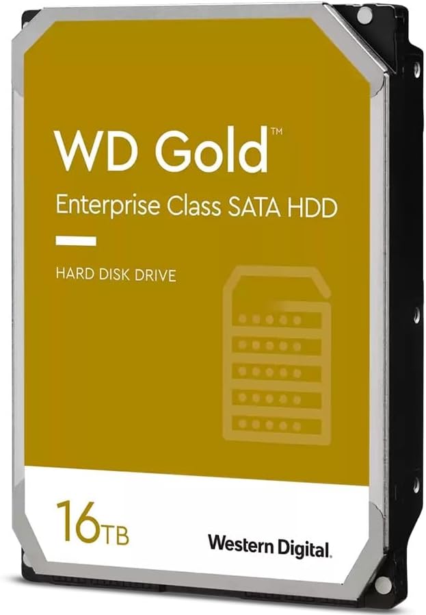 Western Digital 16TB WD Gold Enterprise Class Internal Hard Drive - 7200 RPM Class, SATA 6 Gb/s, 512 MB Cache, 3.5" - WD161KRYZ|B089S33PR3