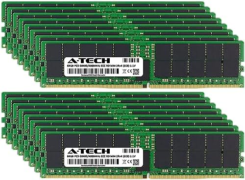 A-Tech 1TB Kit (16x64GB RAM for Dell PowerEdge C6620, HS5610, HS5620, MX760c, R660, R760, R760xa, R860, R960, T560, XE9640 | DDR5 4800MHz PC5-38400 EC8 RDIMM 2Rx4 ECC Registered Server Memory Upgrade