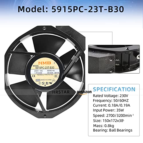 for NMB-MAT 5915PC-23T-B30 172X150X38MM 230V UPS AXIAL Cooling Fan|B07NZYNGF9