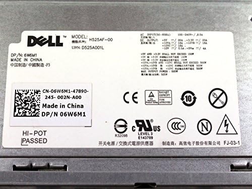 Dell Precision T3500 Workstation PSU 525W Power Supply (6W6M1)|B0056AY1IQ