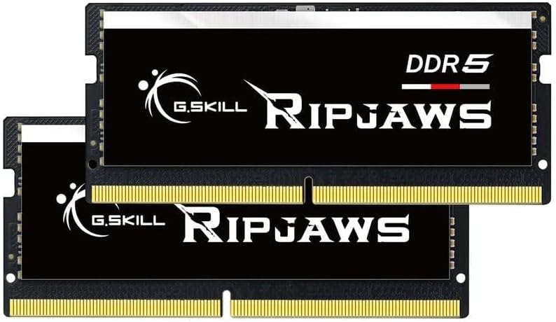 G.SKILL Ripjaws DDR5 SO-DIMM Series DDR5 RAM 32GB (2x16GB) 4800MT/s CL34-34-34-76 1.10V Unbuffered Non-ECC Notebook/Laptop Memory SO-DIMM (F5-4800S3434A16GA2-RS)|B0B1GMD6SB