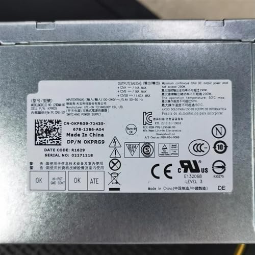 For 3020 7020 9020 MT 290W PSU Power Supply L290AM-00 D290EM-00 HU290AM-00 H290AM-00 0KPRG9 KPRG9 0HYV3H HYV3H|B0D9DJWWBR