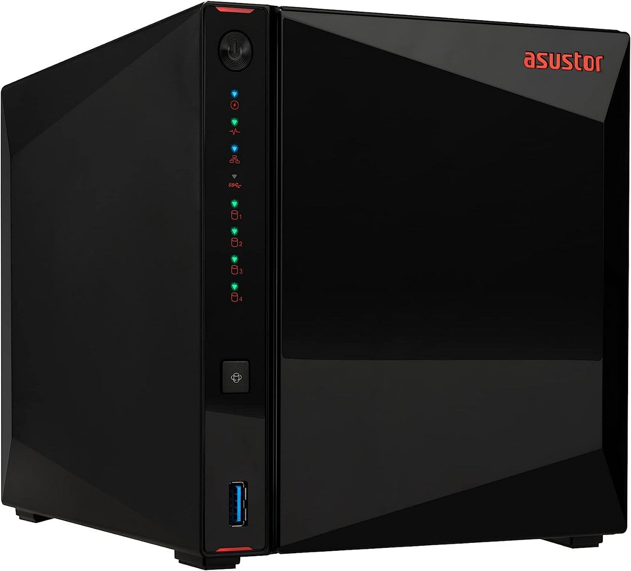Asustor AS5404T Nimbustor 4 Gen2 4 Bay NAS,Quad-Core 2.0GHz CPU,Dual 2.5GbE Ports,4GB DDR4,4x M.2 SSD Slots (Diskless