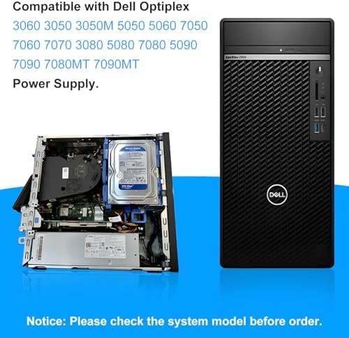 Upgraded H260EBM-01 260W Power Supply PSU Compatible with Dell Optiplex 3050 3060 3050M 3080 5080 5050 5060 7050 7060 7080 5090 7090 7080MT WYHR8 JJ4YW L260EBM-01 H260EBM-01 Switching Power Supply|B0DMW5H8YK