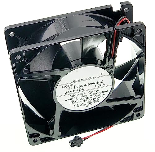 New Cooling Fan for 4715SL-05W-B60 DC24V 1.2A 28.8W 12038 4700RPM,2-Wire Inverter Cooling Fan Size:120 * 120 * 38mm.|B0C8H5BH57