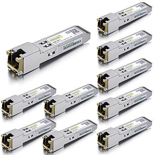 10Gtek 1.25G SFP Transceiver 1000Base-LX, 1310nm SMF SingleMode Fiber Optic Module, up to 10 km, for Cisco GLC-LH-SMD, Meraki MA-SFP-1GB-LX10, Ubiquiti UniFi, Fortinet, Mikrotik, TP-Link, Pack of 2|B08BP6MX14