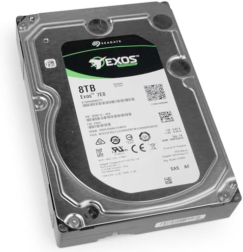 Seagate Exos 7E8 8TB 7200 RPM Nearline SAS 3.5-Inch Enterprise Hard Drive (ST8000NM0075 (Renewed