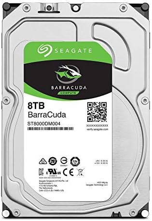 Seagate BarraCuda 8 TB Internal Hard Drive HDD – 3.5 Inch SATA 6 Gb/s, 5,400 RPM, 256 MB Cache for Computer Desktop PC (ST8000DMZ04/004