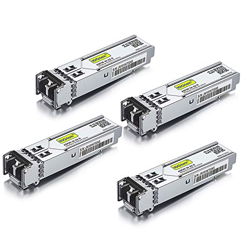 10Gtek 1.25G SFP Transceiver 1000Base-LX, 1310nm SMF SingleMode Fiber Optic Module, up to 10 km, for Cisco GLC-LH-SMD, Meraki MA-SFP-1GB-LX10, Ubiquiti UniFi, Fortinet, Mikrotik, TP-Link, Pack of 2|B08BP6MX14