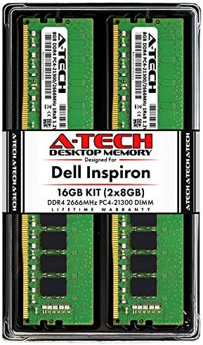 A-Tech 16GB RAM for Dell Inspiron 3470, 3471, 3670, 3671, 5680 | DDR4 2666MHz DIMM PC4-21300 288-Pin Non-ECC UDIMM Desktop Memory Upgrade Module
