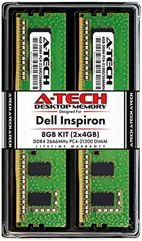 A-Tech 16GB RAM for Dell Inspiron 3470, 3471, 3670, 3671, 5680 | DDR4 2666MHz DIMM PC4-21300 288-Pin Non-ECC UDIMM Desktop Memory Upgrade Module