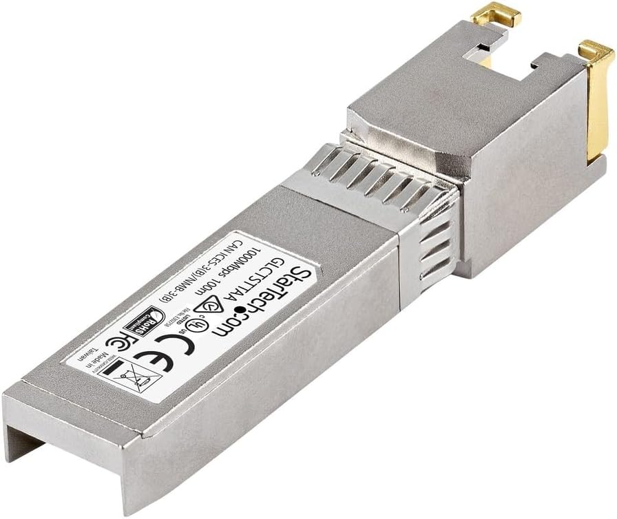 StarTech.com Cisco SFP-GE-T Compatible - Gigabit SFP - 10/100/1000 Mbps - RJ45 Port - 1000Base-T - Copper SFP - GBIC Module|B007UR0CZE