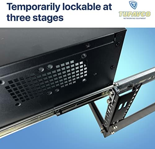 Rackmount Sliding Rails - Kit for 2U-8U Chassis (Adjustable 18" to 25" Depth) 2 or 4 Post Mount Sliders for Server Case (Compatible with Any Standard Rack, Cabinet, Computer Enclosure) Tupavco TP1821|B0B8MBP52K