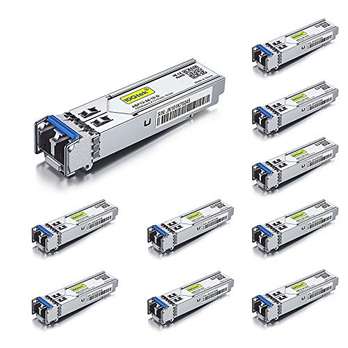 10Gtek 𝟭𝟬/𝟭𝟬𝟬/𝟭𝟬𝟬𝟬𝗕𝗮𝘀𝗲-𝗧 𝗖𝗼𝗽𝗽𝗲𝗿 𝗦𝗙𝗣, Auto-Negotiation SFP to RJ45 Mini-GBIC Transceiver or Cisco GLC-T(10/100/1000)/SFP-GE-T(10/100/1000) Pack of 2|B09NNMP934