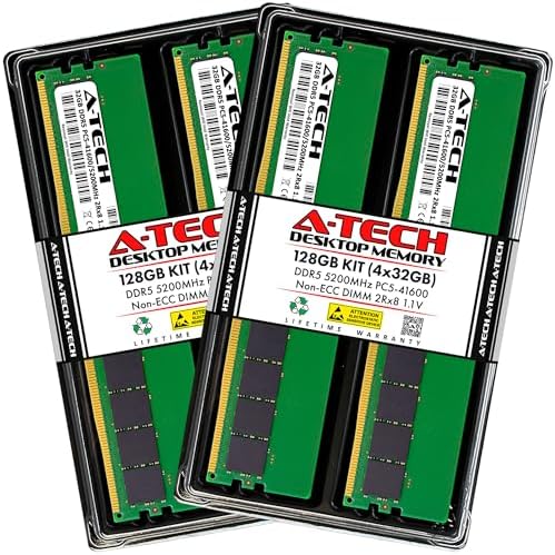 A-Tech 16GB Kit (2x8GB DDR5 4800MHz PC5-38400 CL40 UDIMM 1.1V Non-ECC Unbuffered DIMM 288-Pin Desktop PC/Computer RAM Memory Upgrade Modules