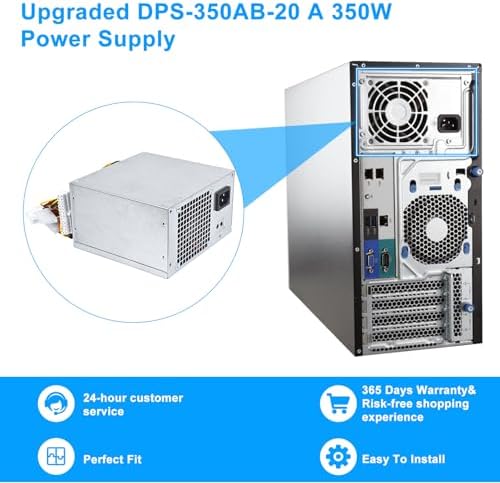 S-Union Upgraded DPS-350AB-20A 350W ATX Power Supply PSU Compatible with HP ProLiant ML310e G8 671310-001 686761-001 DPS-350AB-20 A Power Supply|B0DNSW6GBH