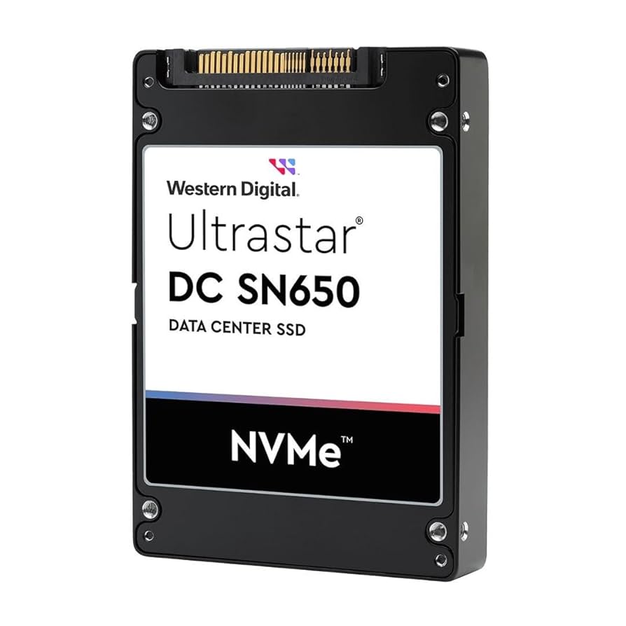 Western Digital Ultrastar DC SN650 WUS5EA176ESP5E3 7.68TB 1 DWPD PCIe Gen 4.0 x4 8GB/s 3D TLC U.3 NVMe 2.5in Refurbished SSD