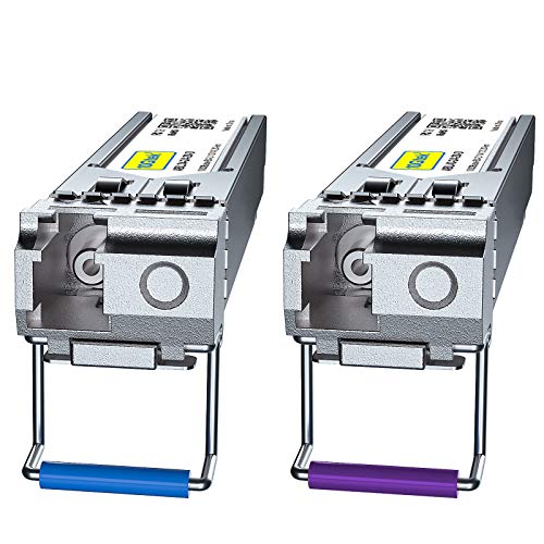 10Gtek 1.25G SFP 1000Base-SX Multimode LC Fiber Transceiver, 850nm MMF, 550m, for Cisco GLC-SX-MMD/SFP-GE-S, Meraki MA-SFP-1GB-SX, Fortinet, Ubiquiti UniFi UF-MM-1G, Mikrotik, TP-Link, Pack of 2|B08BP3JDBV