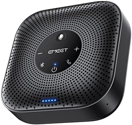 EMEET Conference Speakerphone M0 Plus, 4 AI Mics 360° Voice Pickup, Noise Reduction, USB C Speaker, Bluetooth Conference Speaker for 8 People w/Daisy Chain for 16 Compatible with Leading Software|B0BVZLS5GZ
