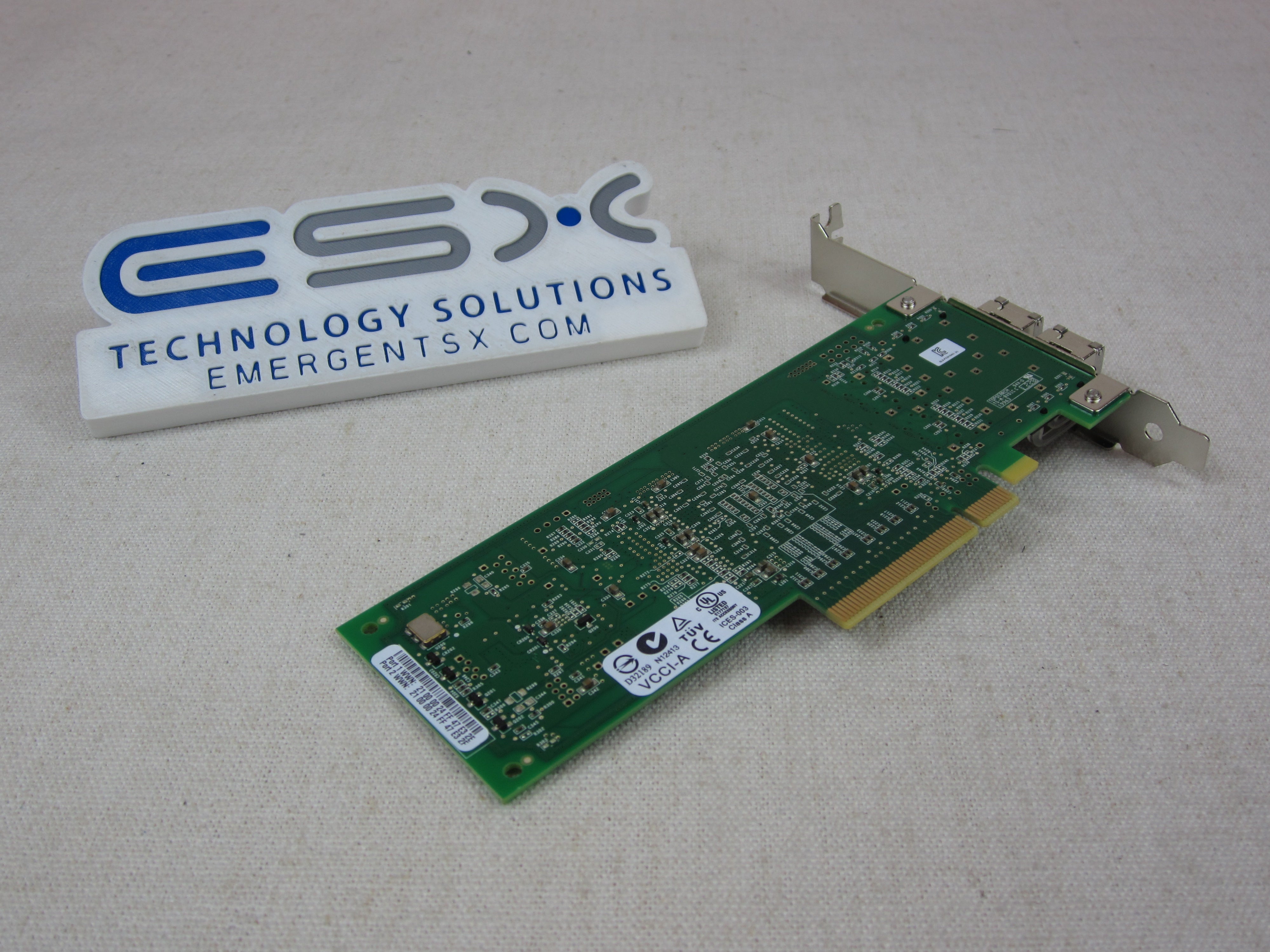 QLogic PX2810403-01 QLE2562 Dual Port 8Gb/s FC HBA w/ SFPs Full Height