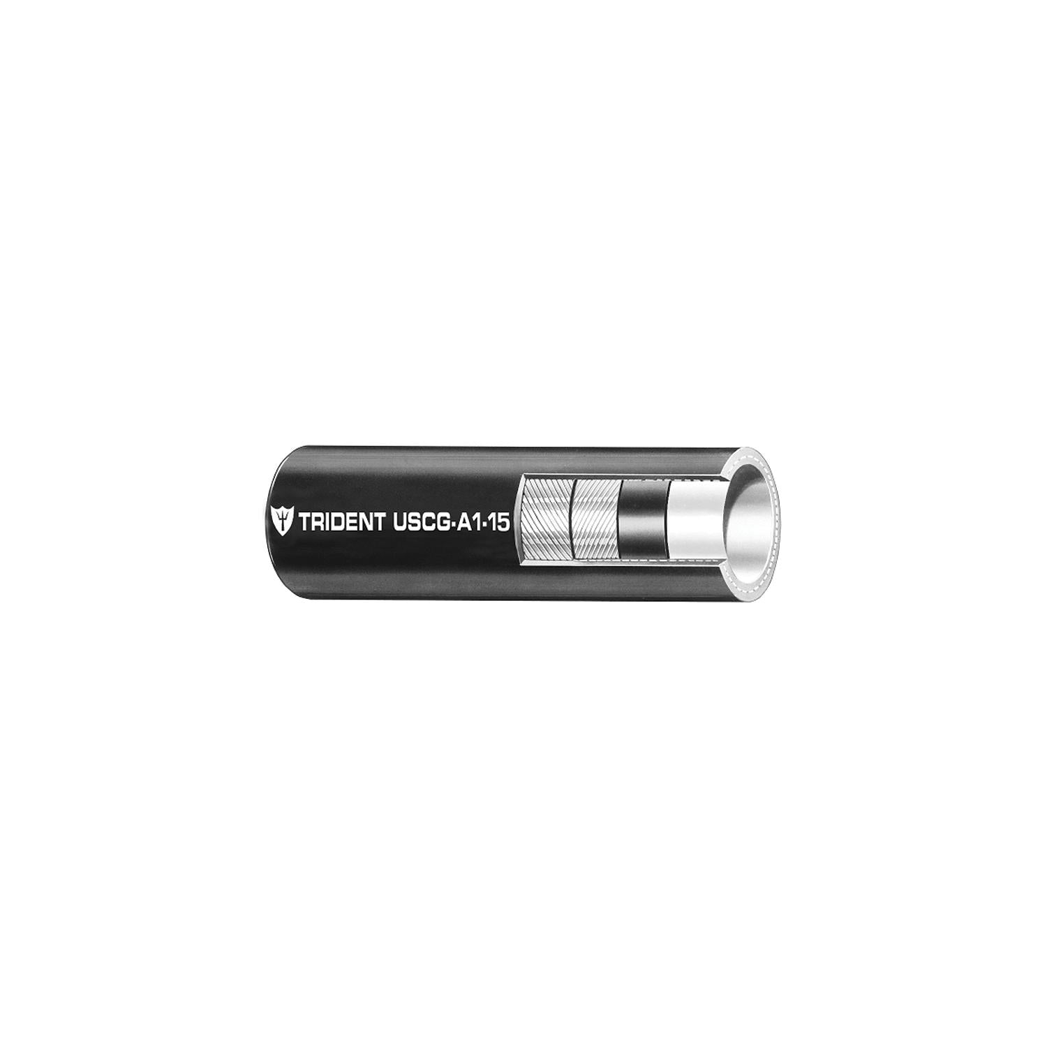 Trident Marine 365-0146 Trident Type A1 Barrier Lined Fuel Hose, 1/4" x 50'