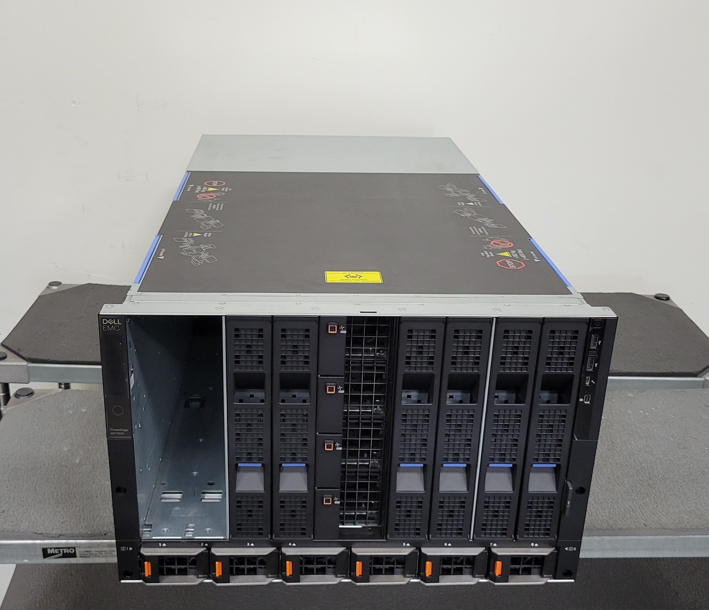 Dell MX7000 8 Slot Blade System Chassis – 6x PSU, 9x Fans, 2x MX9002m Mgmt Mods