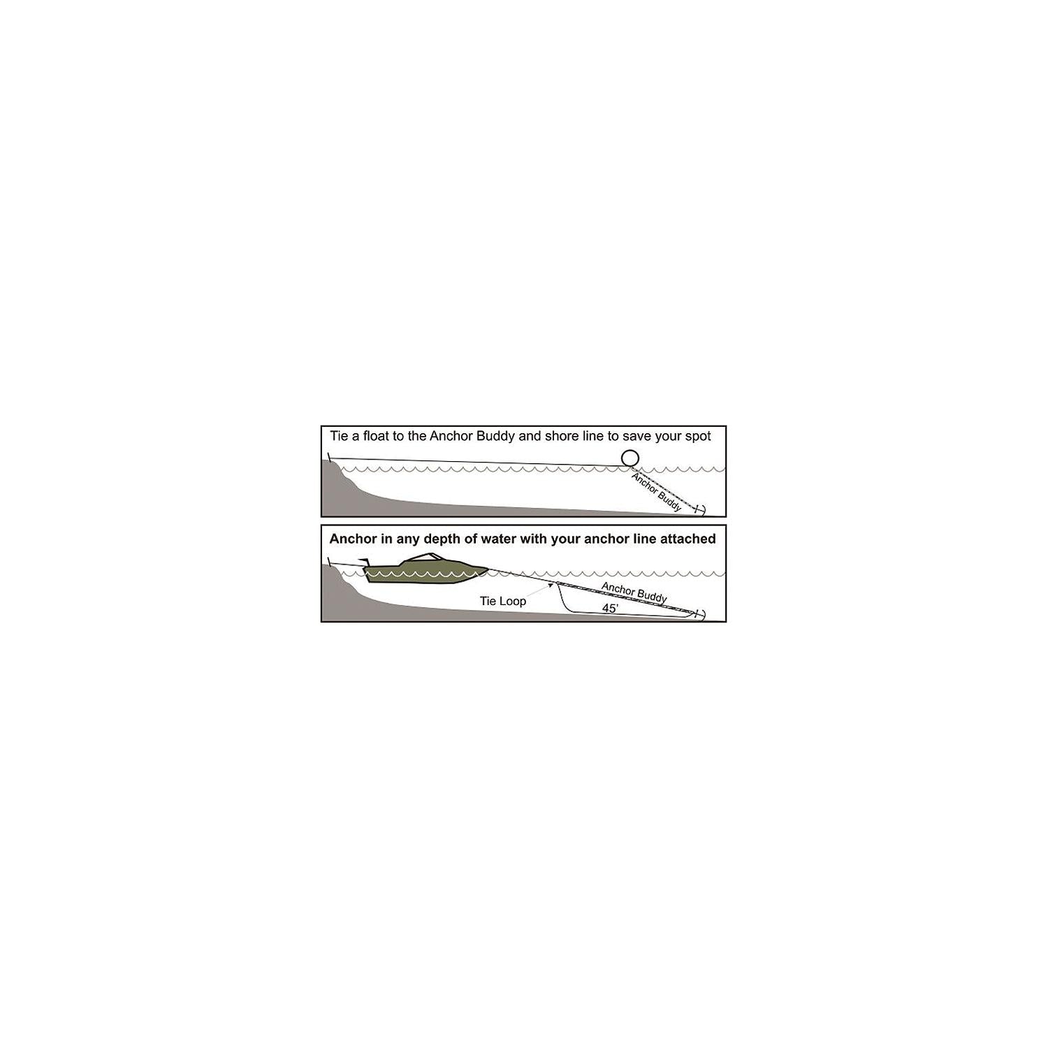 Tuggy Products SWAB-Y Shallow Water Anchor Buddy, Yellow