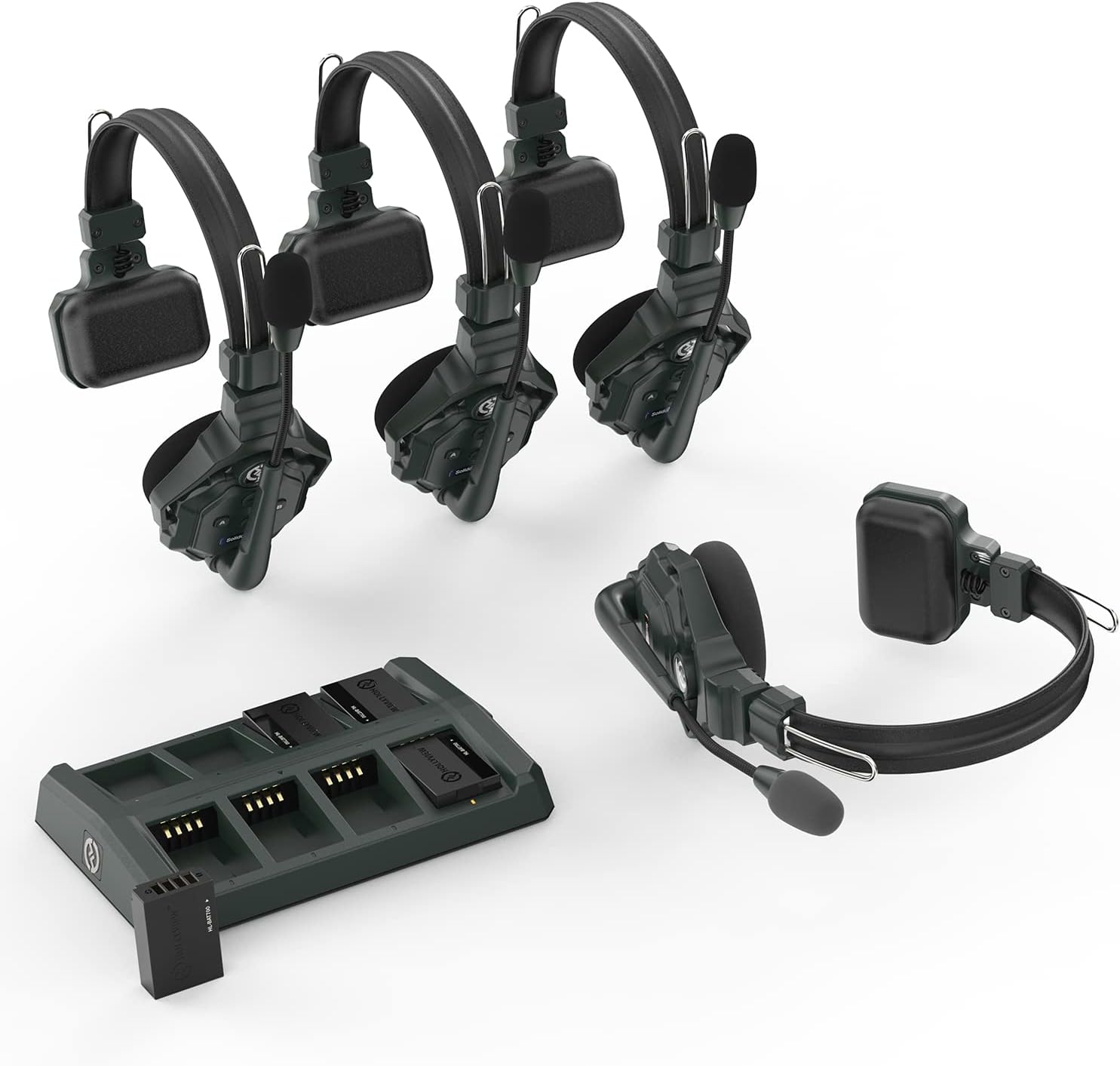 Hollyland Solidcom C1 4-Person Full-Duplex Wireless Intercom Headset System 1000ft