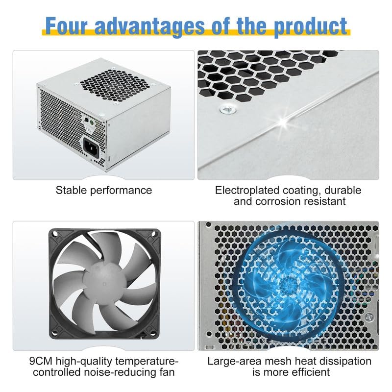 HU460AM-01 WC1T4 D460AM-03 460W Power Supply Compatible with dell XPS 7100, 8000, 8100, 8300 , 8500, 8700 , 8900 , 8910 , 8920 , 8930 , and Alien-Ware Aurora.