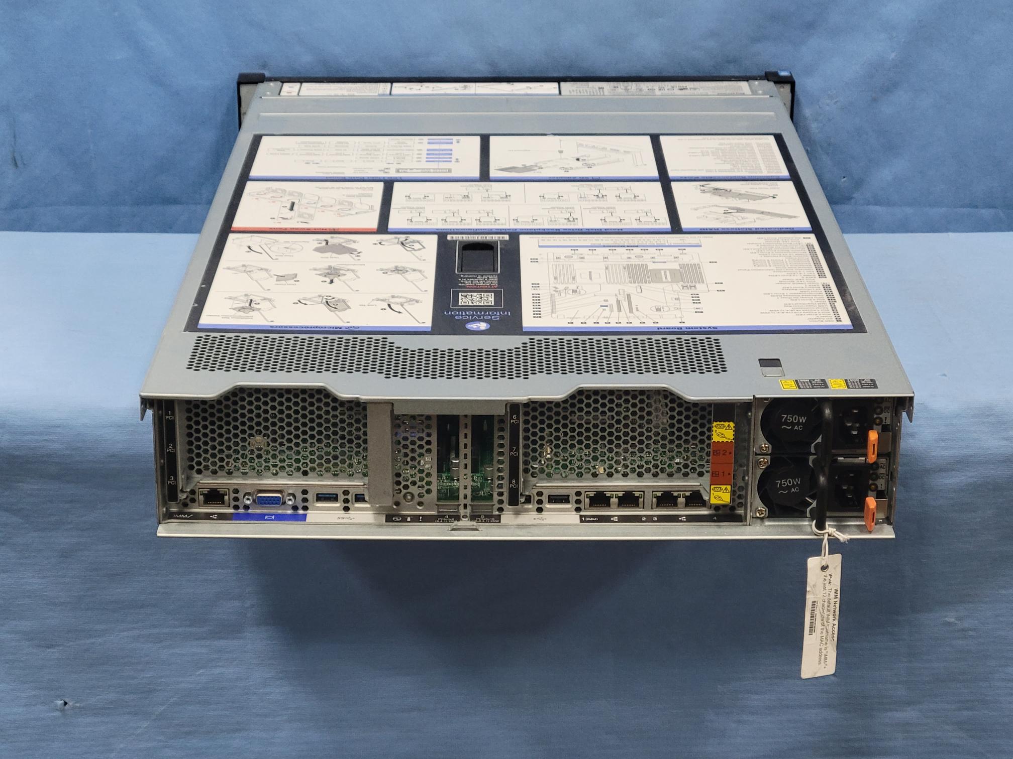 IBM Lenovo X3650 M5 2U 8x 2.5” CTO Rack Server – 2x HS, M5210, 2x 750W, Rails