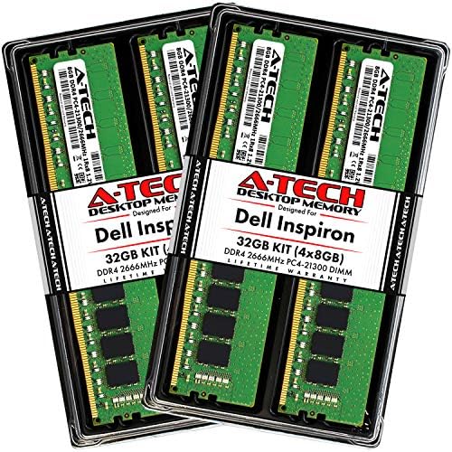 A-Tech 16GB RAM for Dell Inspiron 3470, 3471, 3670, 3671, 5680 | DDR4 2666MHz DIMM PC4-21300 288-Pin Non-ECC UDIMM Desktop Memory Upgrade Module