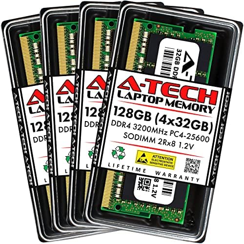 A-Tech 16GB DDR4 3200 MHz SODIMM PC4-25600 (PC4-3200AA) CL22 Non-ECC Laptop RAM Memory Module|B08KTSCYS6