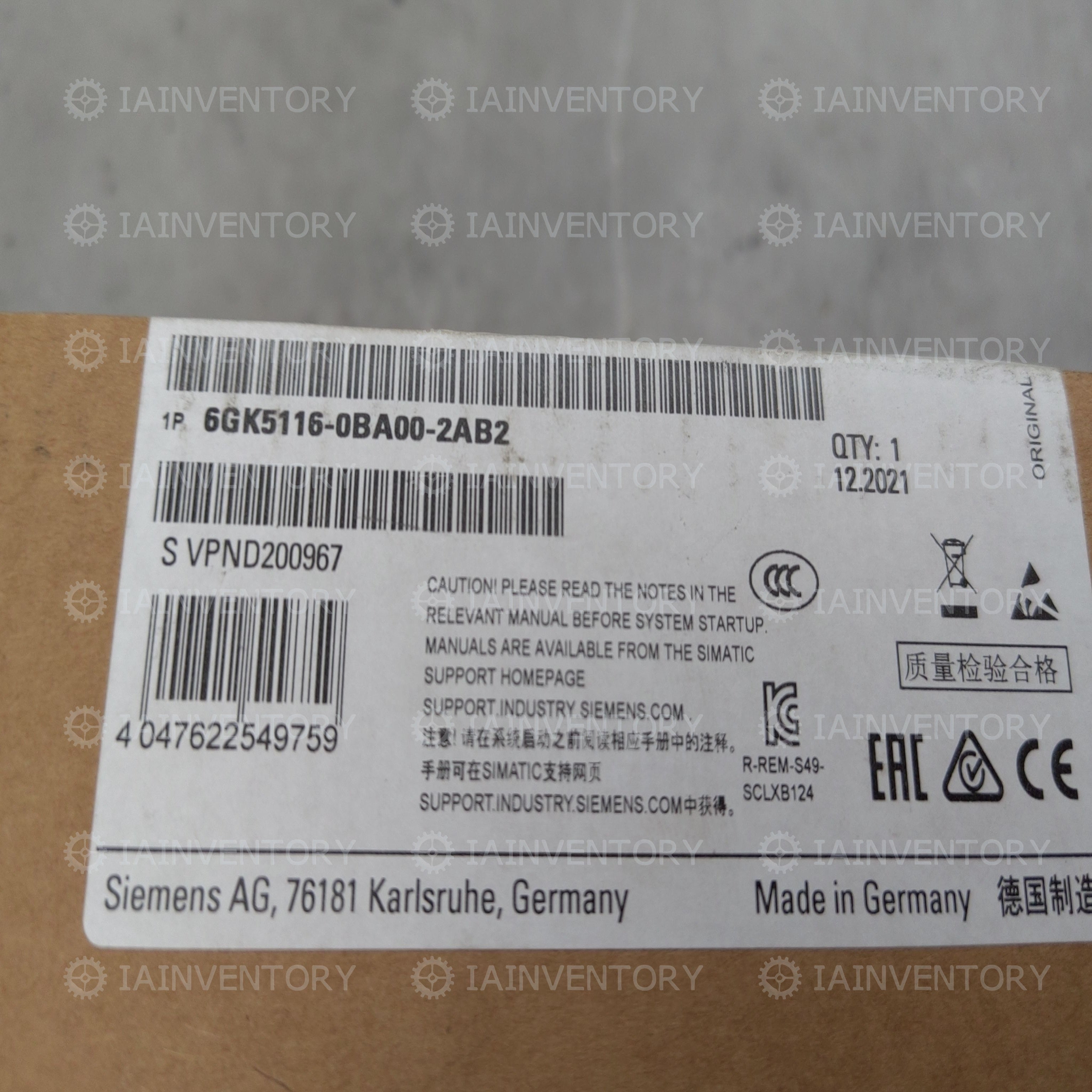 Siemens 6GK5116-0BA00-2AB2