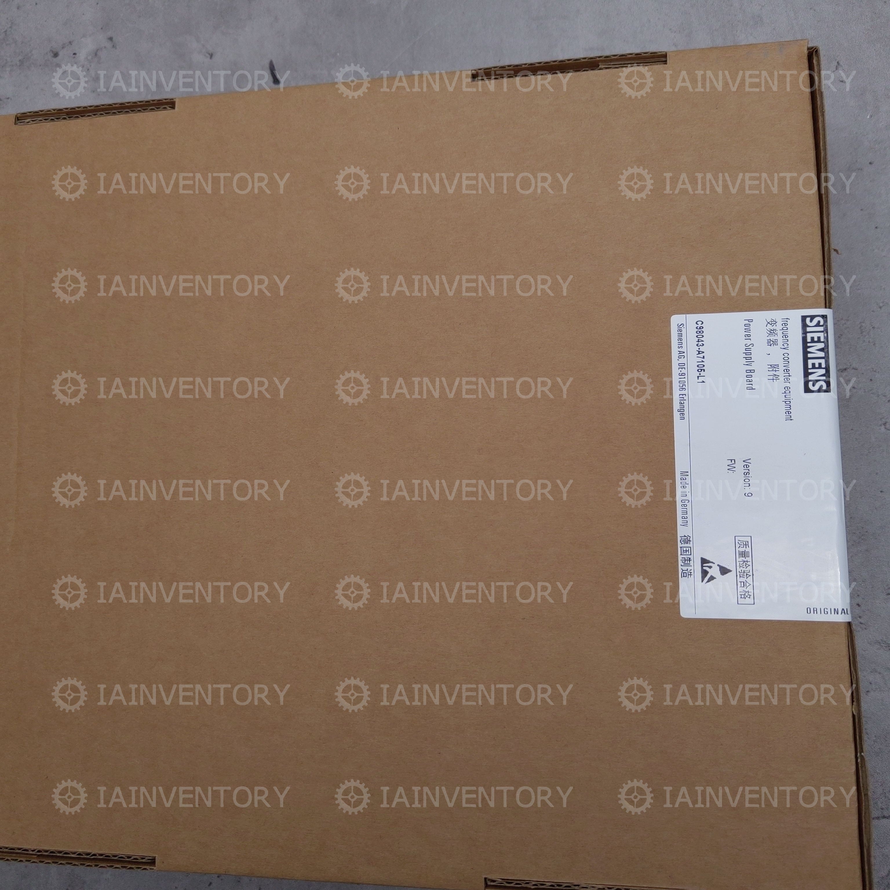 ONE Siemens C98043-A7105-L1-9 6RY1803-0DA01