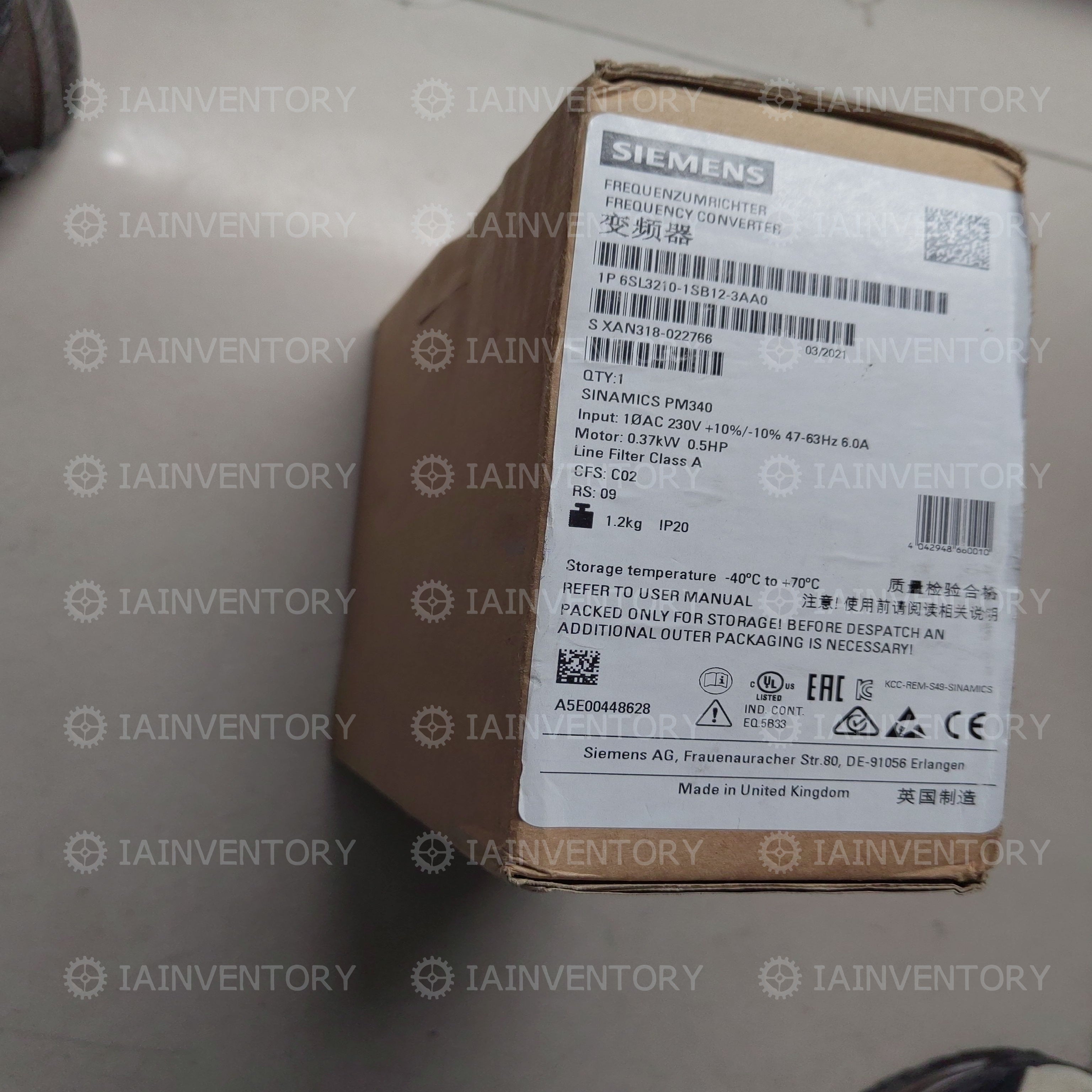 Siemens 6SL3210-1SB12-3AA0